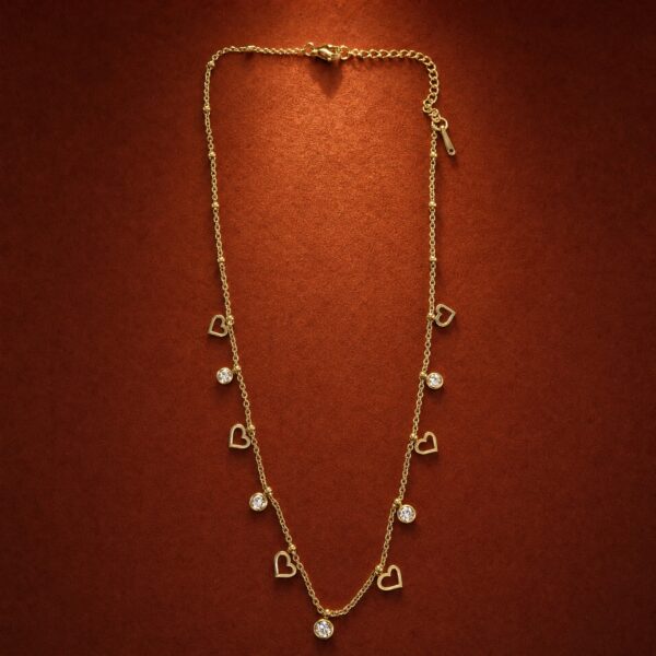 55CH0250 Polished Star Station Necklace
