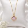 Iridescent Clover Pendant Necklace