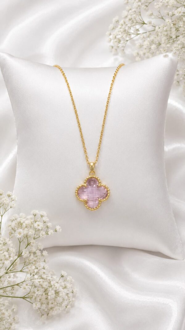 Iridescent Clover Pendant Necklace