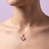 Iridescent Clover Pendant Necklace