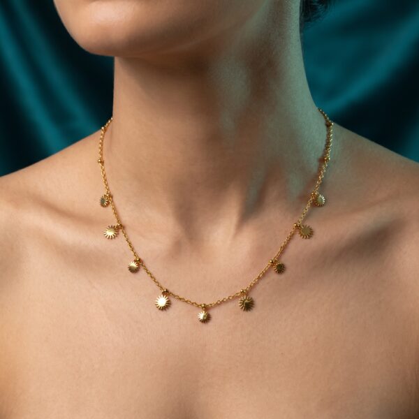 Polished Round Charm Necklace