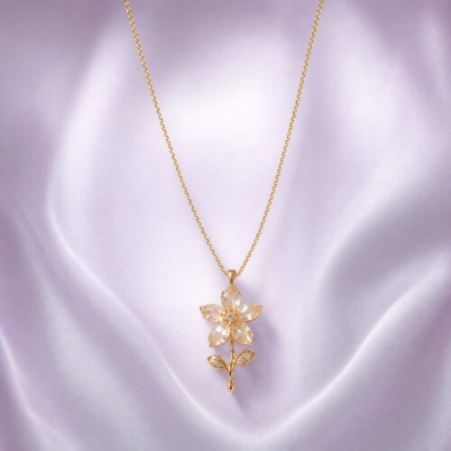 59CH0250 Graceful Crystal Cross Necklace