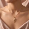 Graceful Crystal Cross Necklace